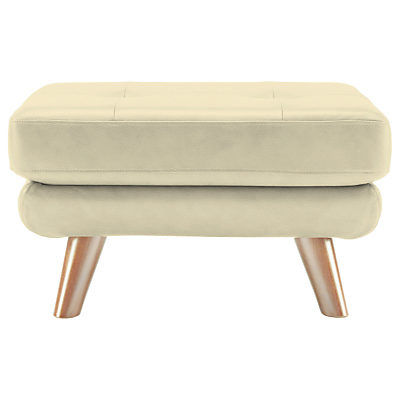 G Plan Vintage The Fifty Three Leather Footstool Capri Chalk G Plan Vintage The Fifty Three Leather Footstool Capri Chalk